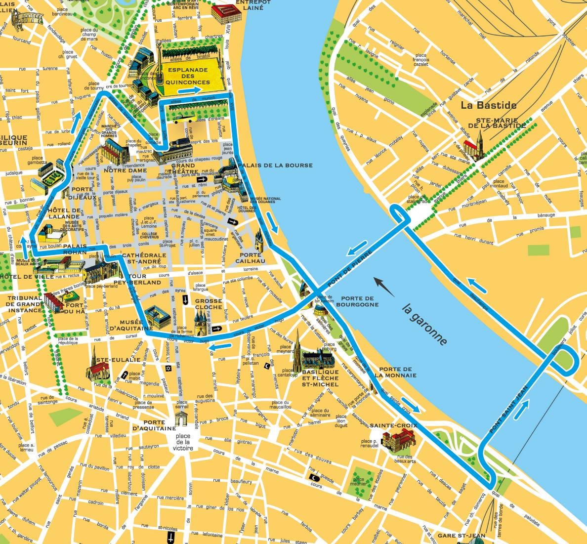 peta bandar Bordeaux perancis