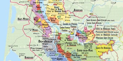 Anggur Bordeaux peta