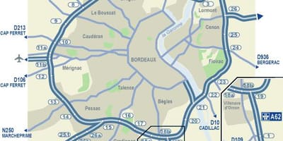 Bordeaux peta jalan