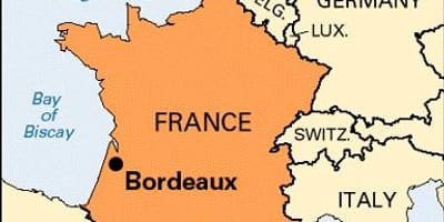 Bordeaux pada peta