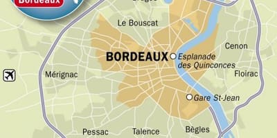 Peta Bordeaux pinggir