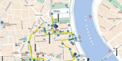 Peta Bordeaux berjalan tour