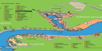 Peta pelabuhan Bordeaux 